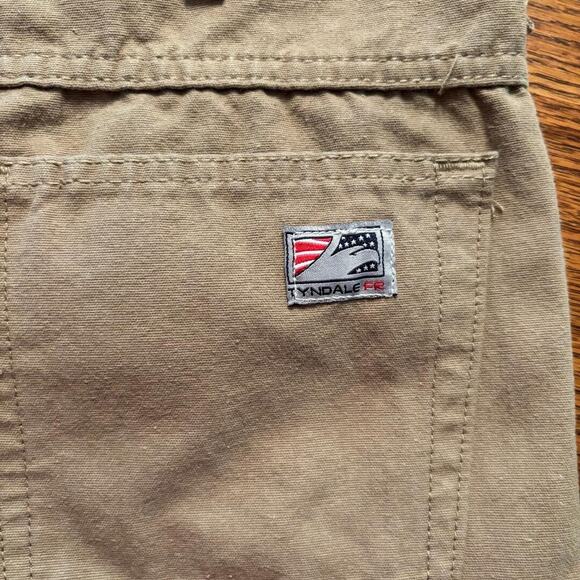 Tyndale Flame Resistant Tan Cargo Pants Cal 15 Cat 2 Size 34/28 Made in USA - Picture 8 of 13